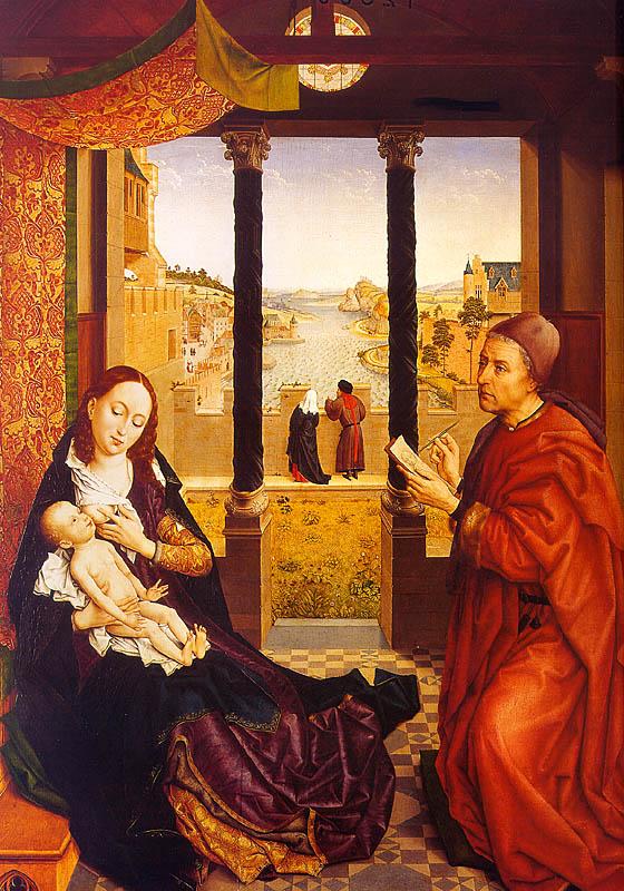 WEYDEN, Rogier van der St. Luke Painting the Virgin  Child Sweden oil painting art